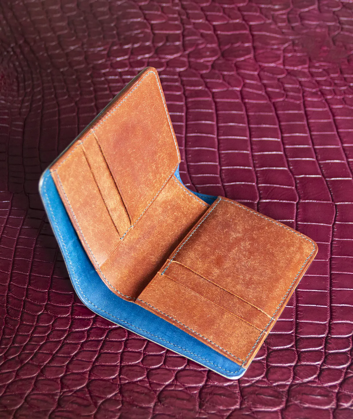 marbled shell wallet handmade with pueblo