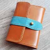 Leather travel pouch wallet