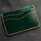 shell cordovan japanese emerald green minimalist wallet possala designs