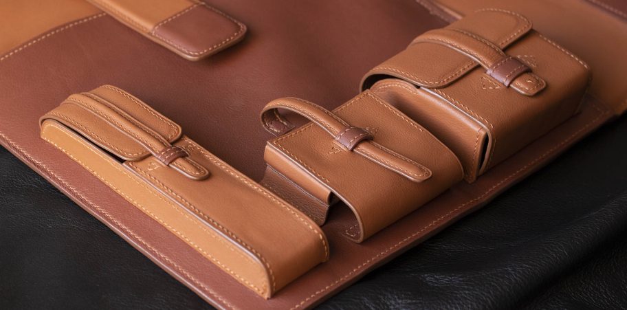 possala designs custom brown legal notepad in leather
