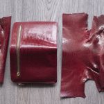 Possala designs red lizard custom bifold wallet