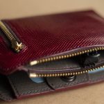 bespoke handcrafted leather zipper wallet