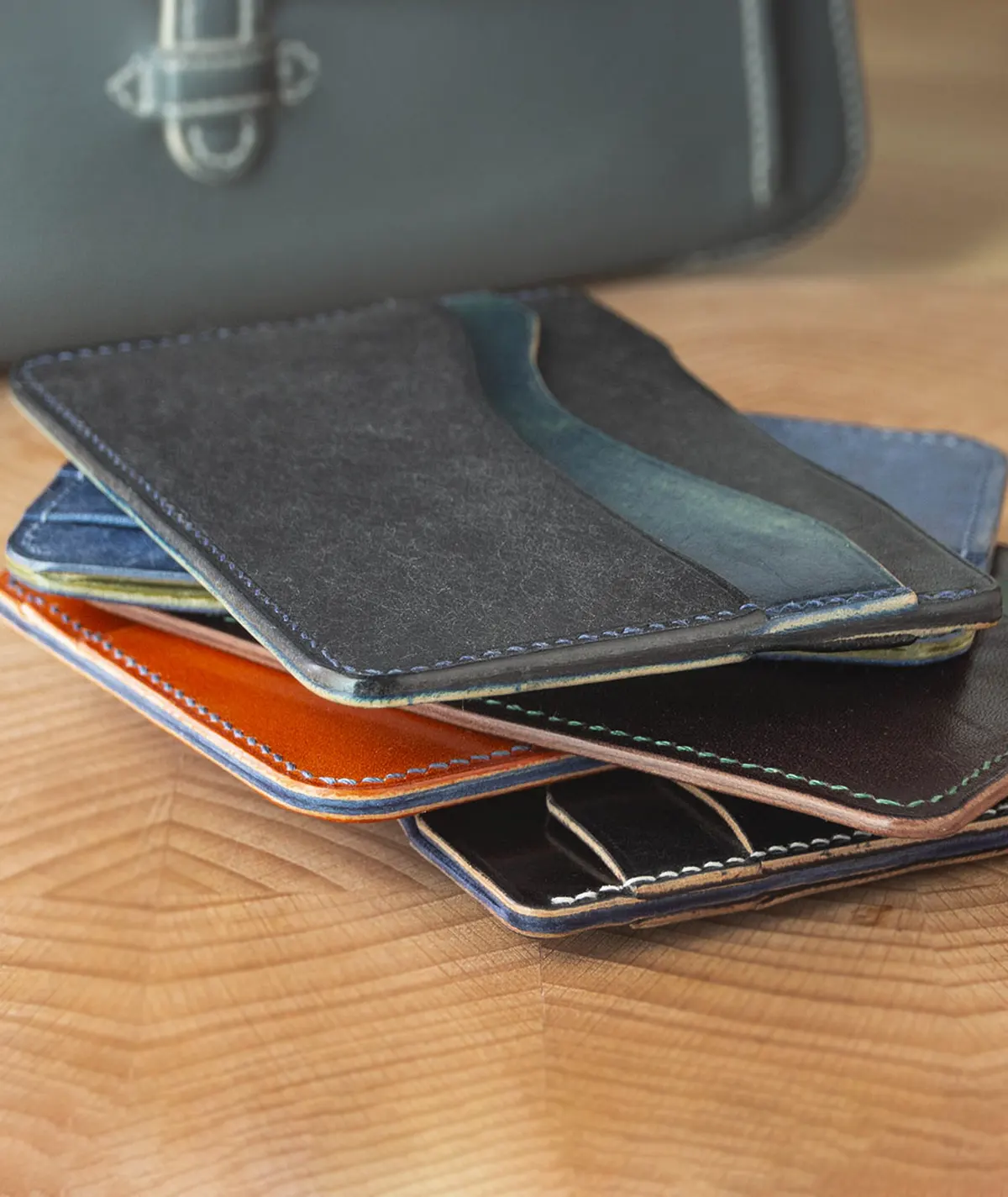 black pueblo leather wallet
