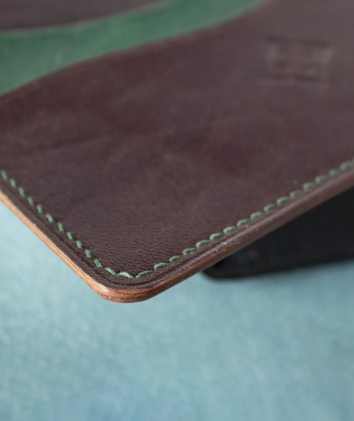 possala designs edge detail on handmade wallet