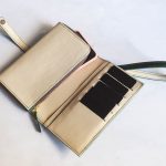 custom handcrafted leather long wallet with phone pocket and wristlet