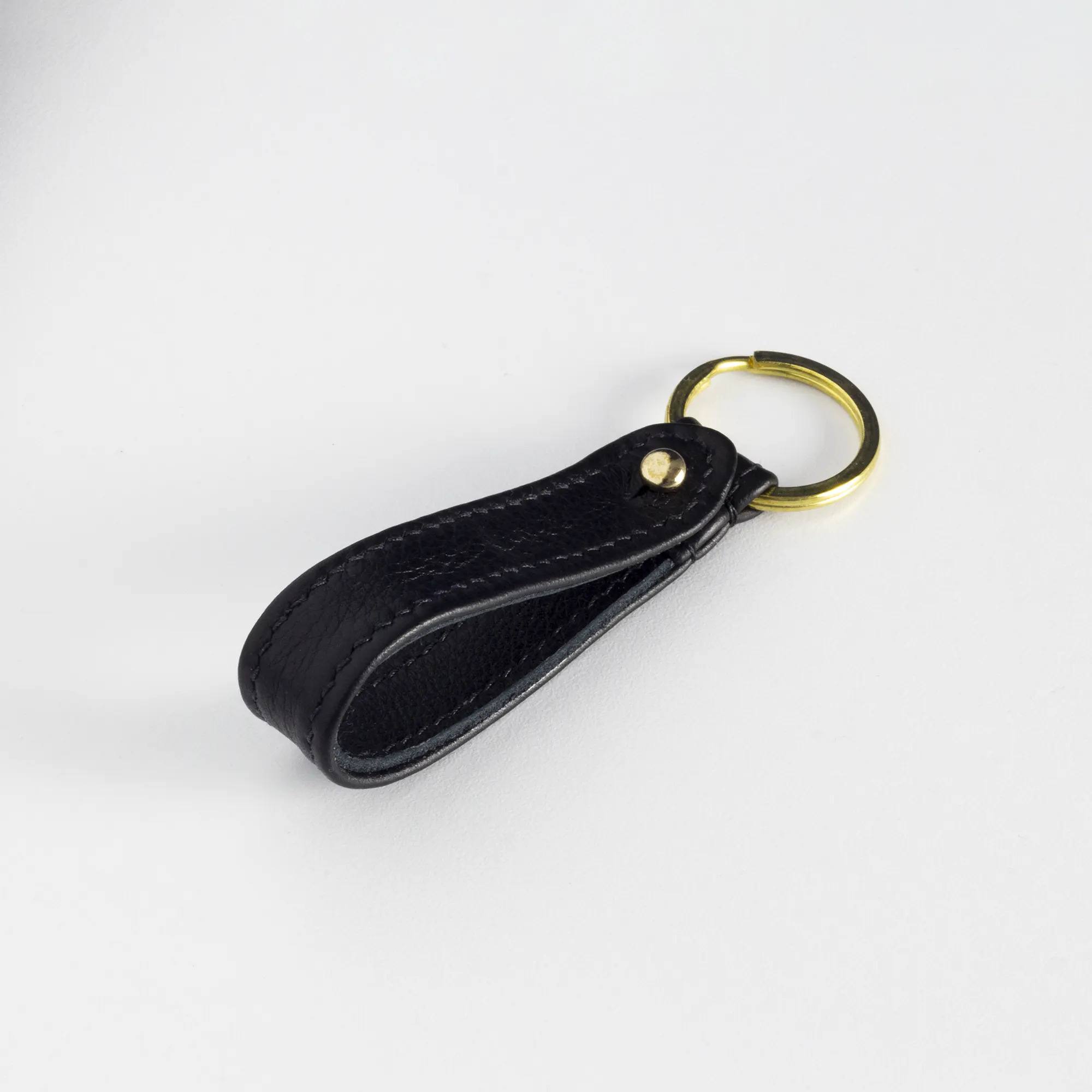 handmade leather key ring belt loop