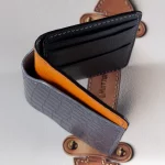 possala designs handmade custom wallet gray orange black 
