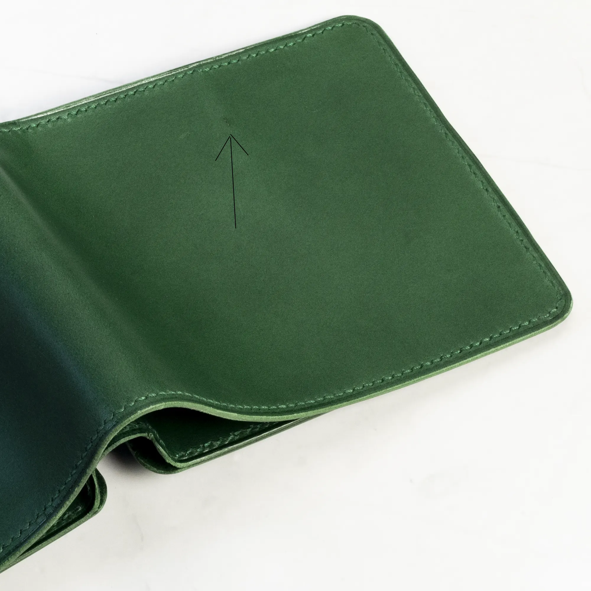 possala designs handmade green leather bifold sustainable
